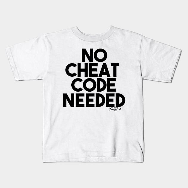CHEAT CODE (b) Kids T-Shirt by fontytees